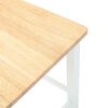 VidaXL Tabourets de bar 2 pcs blanc bois massif d'h&eacute;v&eacute;a