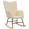 vidaXL Chaise &agrave; bascule Cr&egrave;me Tissu