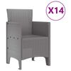 vidaXL Ensemble de salle &agrave; manger pour jardin 15 pcs Gris clair