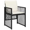 vidaXL Ensemble de salle &agrave; manger pour jardin 5 pcs Noir polyrotin