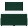 vidaXL Sommier &agrave; lattes de lit et matelas Vert fonc&eacute; 140x190cm Velours