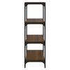 vidaXL Biblioth&egrave;que Ch&ecirc;ne brun 40x33x100 cm Bois d'ing&eacute;nierie et acier