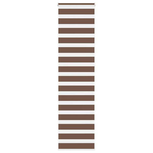 vidaXL Store z&egrave;bre marron 65x230 cm largeur du tissu 60,9 cm polyester