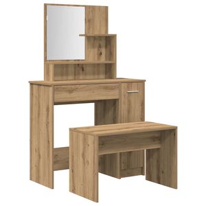 vidaXL Ensemble de coiffeuse ch&ecirc;ne artisanal bois ing&eacute;nierie