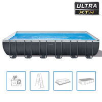 Intex Ensemble de piscine Ultra XTR Frame rectangulaire 732x366x132 cm