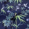 DUTCH WALLCOVERINGS Papier peint Jasmine Garden Bleu