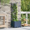 vidaXL Cache-pot de jardin Gris 40 x 40 x 143 cm Plastique