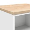 vidaXL Armoires de garage 2 pcs blanc bois d'ing&eacute;nierie