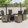 vidaXL Ensemble de salle &agrave; manger pour jardin 5 pcs Gris polyrotin