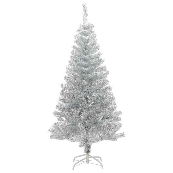 vidaXL Sapin de No&euml;l avec 150 LED avec support Argent 150 cm PET