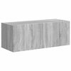 vidaXL Ensemble de meuble TV mural Montage mural 6 pcs Gris Sonoma