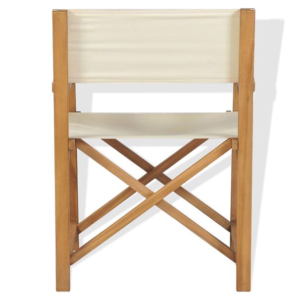 vidaXL Chaise pliable de metteur en sc&egrave;ne bois de teck solide