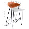 vidaXL Ensemble de bar 7 pcs Bois solide et cuir v&eacute;ritable