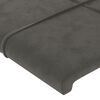 vidaXL Sommier &agrave; lattes de lit et matelas Gris fonc&eacute; 90x200 cm Velours