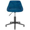 vidaXL Chaise pivotante de salle &agrave; manger Bleu Velours