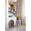 KidsDepot Tabouret Iggy 29 cm Coton et bois Gris