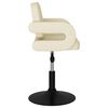vidaXL Chaises pivotantes &agrave; manger lot de 4 Cr&egrave;me Tissu