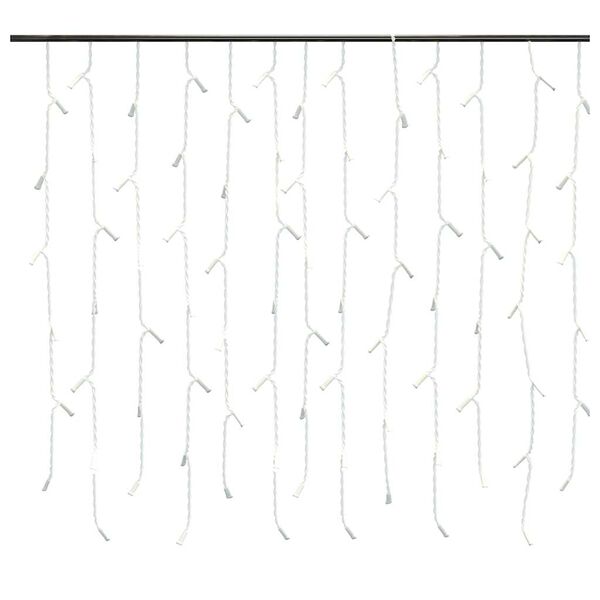 vidaXL Rideau lumineux &agrave; gla&ccedil;ons LED 10m 400LED Blanc froid 8fonctions