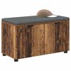 vidaXL Banc d'entr&eacute;e avec coussin Bois ancien 80 x 46 x 46 cm