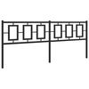 vidaXL T&ecirc;te de lit de remplacement m&eacute;tal noir 200 cm