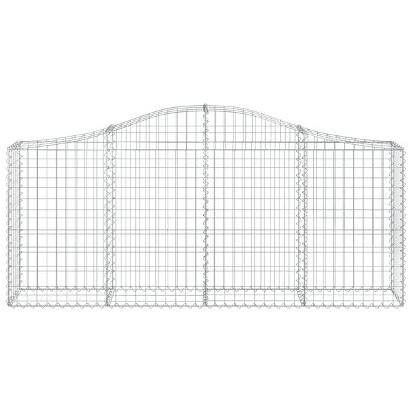 vidaXL Paniers &agrave; gabions arqu&eacute;s 50 pcs 200x30x80/100 cm Fer galvanis&eacute;