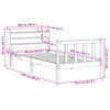 vidaXL Cadre de lit sans matelas 90x200 cm bois de pin massif