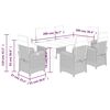 vidaXL Ensemble &agrave; manger de jardin et coussins 7 pcs beige poly rotin