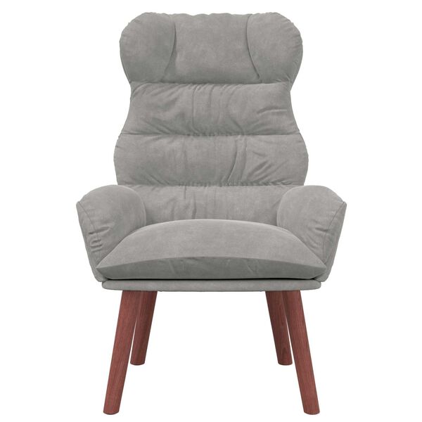 vidaXL fauteuil Gris clair 69 x 74 x 93 cm Velours