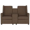 vidaXL Fauteuil inclinable avec porte-gobelet 2 places Marron Tissu