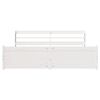 vidaXL Cadre de lit avec t&ecirc;te de lit sans matelas blanc 200x200 cm