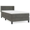 vidaXL Sommier &agrave; lattes de lit avec matelas Gris fonc&eacute; 100x200 cm