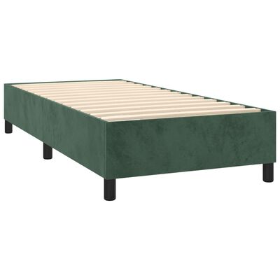 vidaXL Sommier à lattes de lit matelas LED Vert foncé 80x200cm Velours