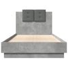 vidaXL Cadre de lit sans matelas gris b&eacute;ton 90x190 cm