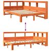 vidaXL Lit biblioth&egrave;que sans matelas cire marron 120x190cm pin massif
