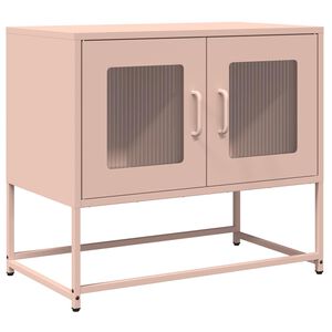 vidaXL Meuble TV rose 68x39x60,5 cm acier lamin&eacute; &agrave; froid