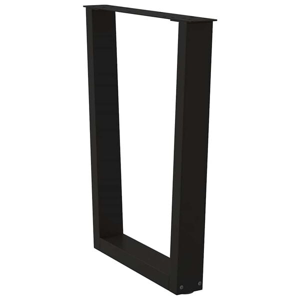 vidaXL Pieds de table &agrave; manger en V 3 pi&egrave;ces Noir 70 x (72-73,3) cm Acier