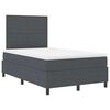 vidaXL Lit &agrave; ressort LED Gris fonc&eacute; et blanc 120 x 190 cm