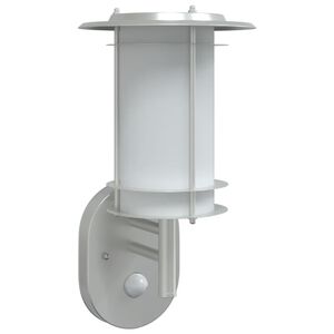 vidaXL Applique murale d'ext&eacute;rieur et capteur argent&eacute; acier inoxydable