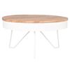 LABEL51 Table basse Saran 80x80x43 cm bois/blanc