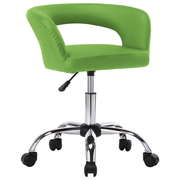 vidaXL Chaises &agrave; manger lot de 2 vert similicuir
