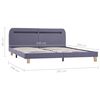 vidaXL Cadre de lit avec LED sans matelas gris clair tissu 160x200 cm