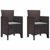 vidaXL Chaise de jardin 2 pc Marron Polypropyl&egrave;ne