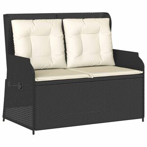 vidaXL Banc de jardin Noir polyrotin