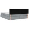 vidaXL Lit avec rangement et matelas Gris clair 160 x 200 cm