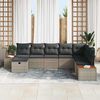vidaXL Ensemble de canap&eacute; de jardin avec coussin 8 pcs Gris Poly rotin