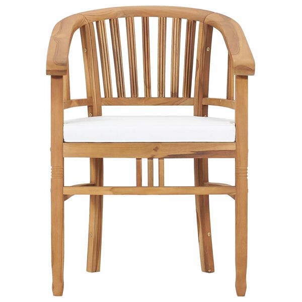 vidaXL Ensemble &agrave; manger de jardin 5pcs avec coussins bois teck solide