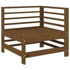 vidaXL Canap&eacute; d'angle de jardin marron miel bois de pin solide