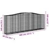 vidaXL Paniers &agrave; gabions arqu&eacute;s 5 pcs 400x50x140/160 cm Fer galvanis&eacute;