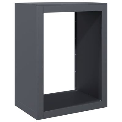 vidaXL Portant de bois de chauffage anthracite 60x40x80 cm acier