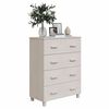 vidaXL Buffet HAMAR Blanc 79x40x103,5 cm Bois massif de pin